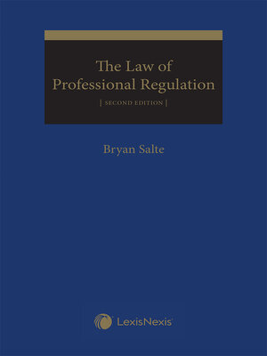 cover image of The Law of Professional Regulation